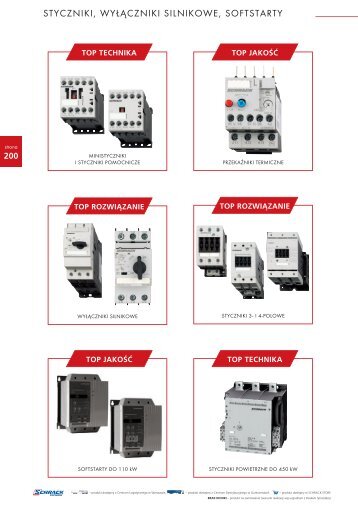 STYCZNIKI, WYŁĄCZNIKI SILNIKOWE, SOFTSTARTY - Schrack
