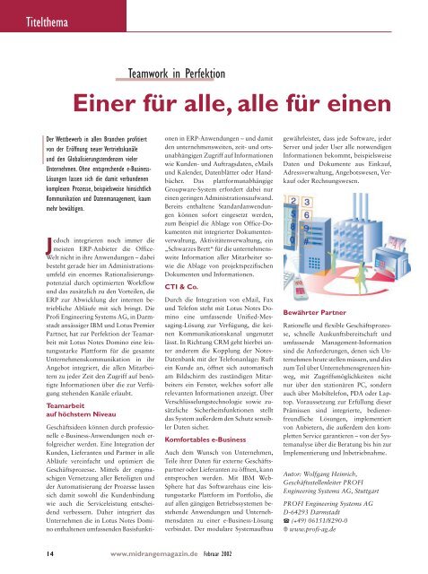 Host-to-anything: eBanking, eMail, SMS, WAP ... - Midrange Magazin