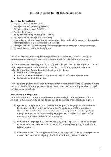 Se en mere fyldestgørende oversigt over overenskomstresultaterne