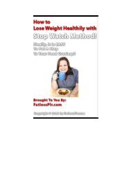 How to Lose Weight Healthily with Stop Watch Method!