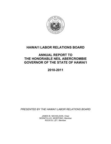 2010-11 - Department of Labor and Industrial Relations - Hawaii.gov