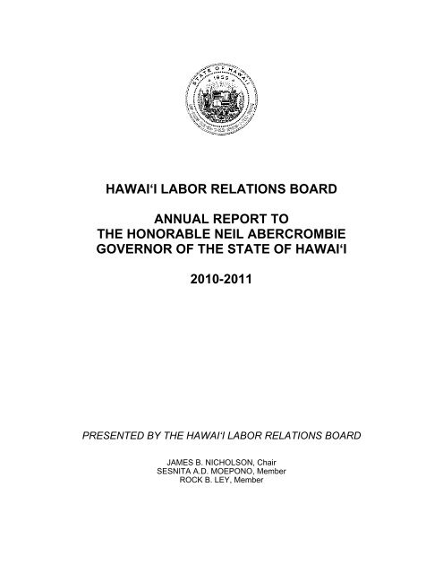 2010-11 - Department of Labor and Industrial Relations - Hawaii.gov