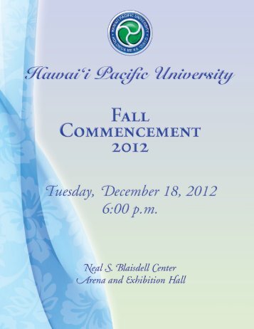 Commencement Ceremonies - Hawaii Pacific University