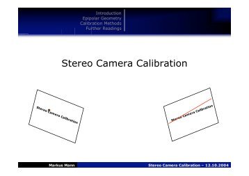 Stereo Camera Calibration