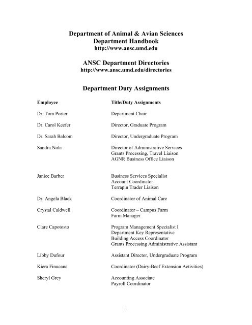 Department Handbook Pdf File Department Of Animal And Avian