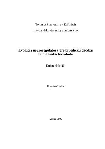 Evolúcia neuroregulátora pre bipedickú chôdzu humanoidného robota