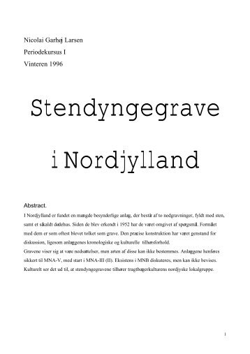 Stendyngegrave i Nordjylland