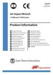Product Information Manual, Air Impact Wrench, 1720B and 1720P ...