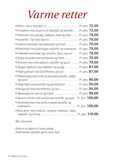 Mad ud af huset Hjemmelavede specialiteter og ... - Tune Slagteren