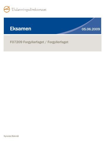 FO7209 VKI Forgyllerfaget V09 - Udir.no