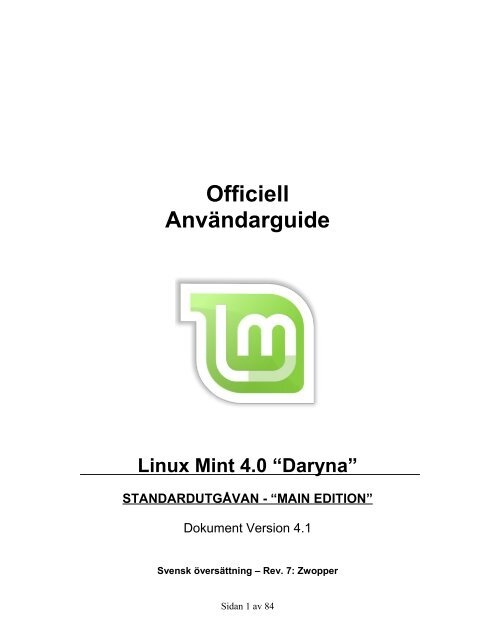 Ladda ner ISO-filen - Linux Mint