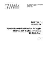 Digital åtkomst och digitala leveranser - TAM-Arkiv