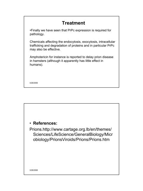 Handout 9 - Prions