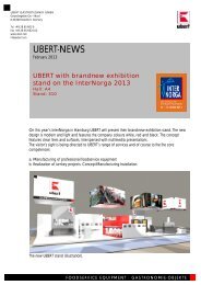 UBERT-NEWS - Ubert Gastrotechnik GmbH