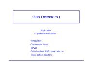 Gas Detectors I - IRTG Heidelberg