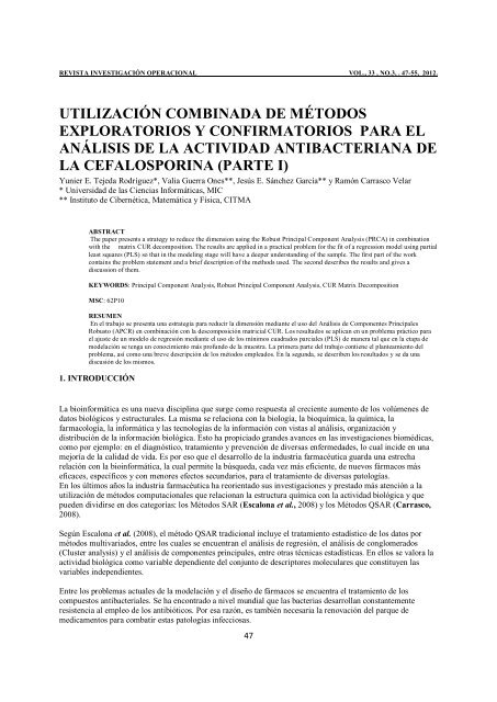 utilización combinada de métodos exploratorios y confirmatorios ...