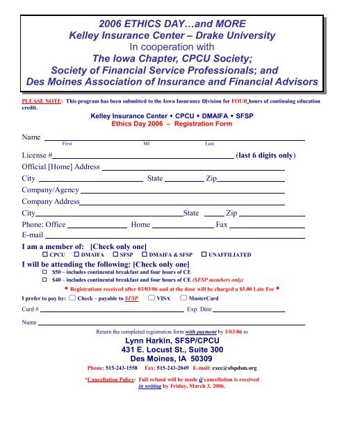 February 2006 - Iowa CPCU Society Chapter