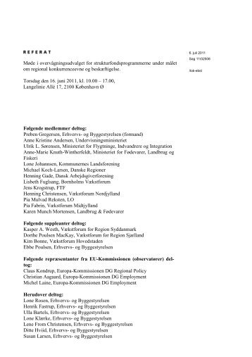 Referat OU-møde 16 juni kort udgave - Erhvervsstyrelsen