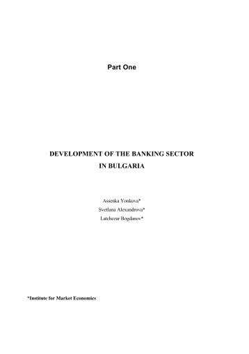 DEVELOPMENT OF THE BANKING SECTOR IN BULGARIA