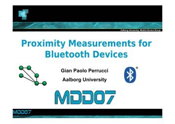 Proximity Measurements for Bluetooth Devices - Mobile Devices