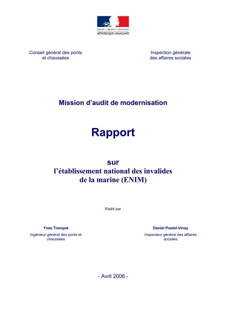 Rapport ENIM - Marine marchande