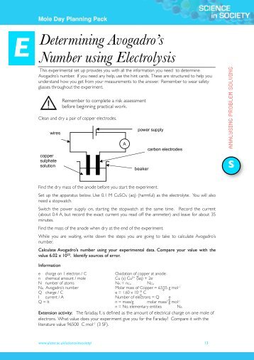 E Determining Avogadro's Number