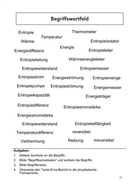 Handreichung Energie und Entropie - Josef Leisen