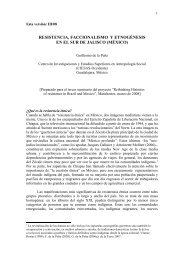 resistencia, faccionalismo y etnogénesis en el sur de jalisco (méxico)