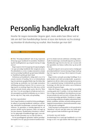 Personlig handlekraft - Elbo