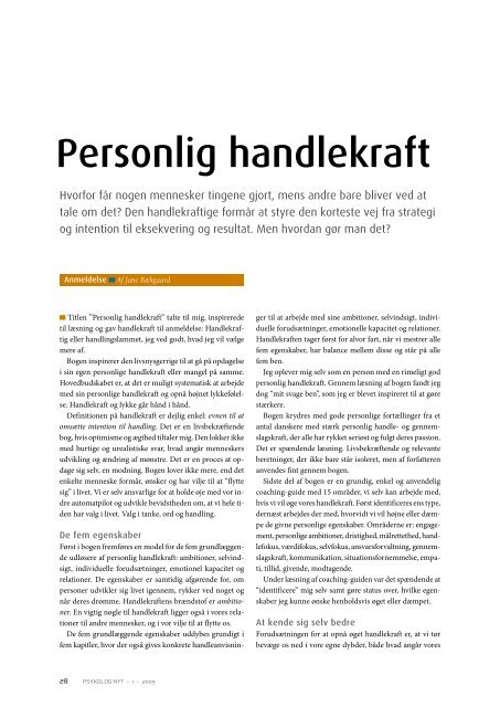 Personlig handlekraft - Elbo