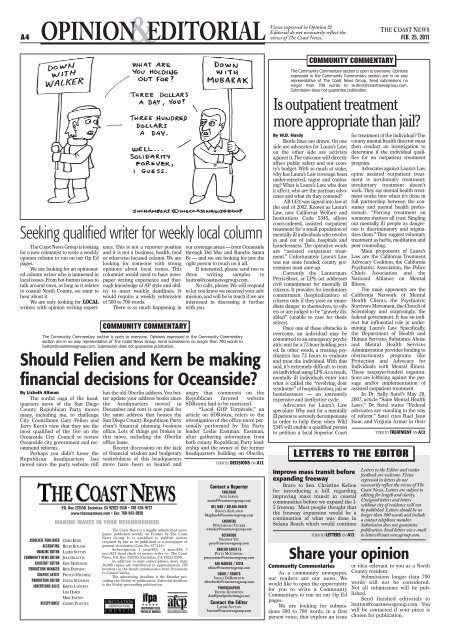 The Coast News, Feb. 25, 2011