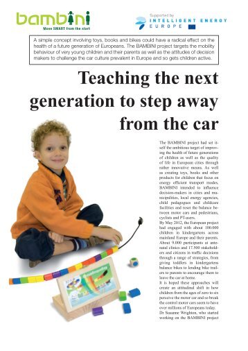 Teaching the next generation to step away from ... - BAMBINI Project