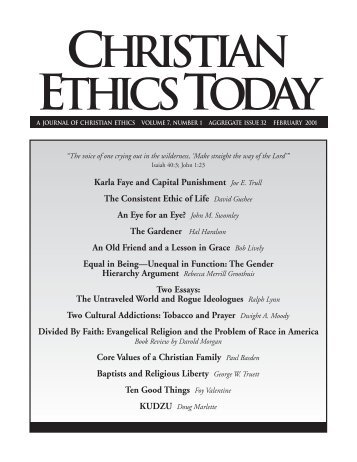 Issue 032 PDF Version - Christian Ethics Today