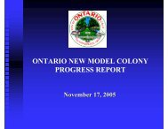 ONTARIO'S NEW MODEL COLONY - Center for Sustainable ...