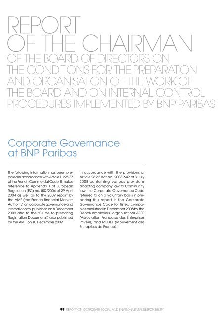 RepoRt on - BNP Paribas