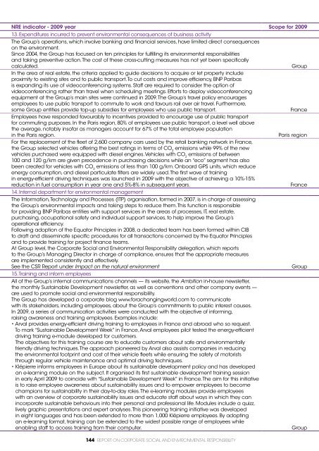 RepoRt on - BNP Paribas