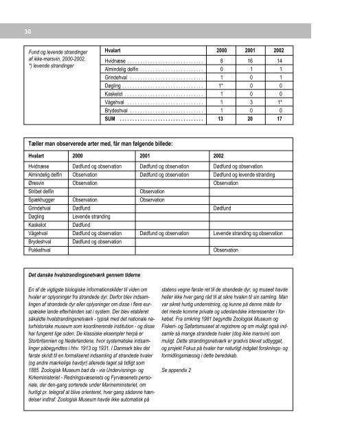 Marsvinerapport 2000 - 2002 - Fokus på Hvaler i Danmark