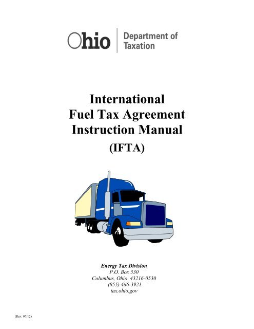 International Fuel Tax Agreement Instruction Manual (IFTA) - Ohio