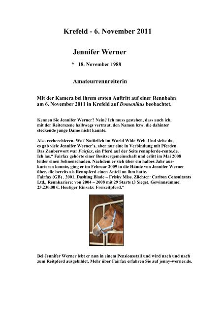 Jennifer Werner - Jockeys-in-deutschland.de