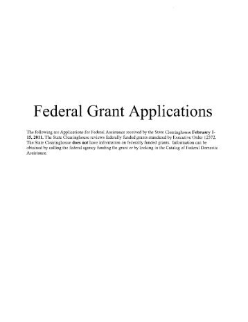 Federal Grant Applications - Office of Planning and Research - State ...