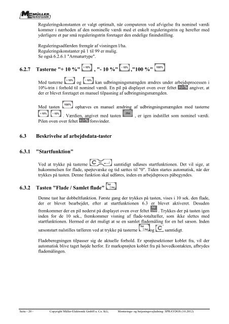 Monterings- og betjeningsvejledning - Müller Elektronik