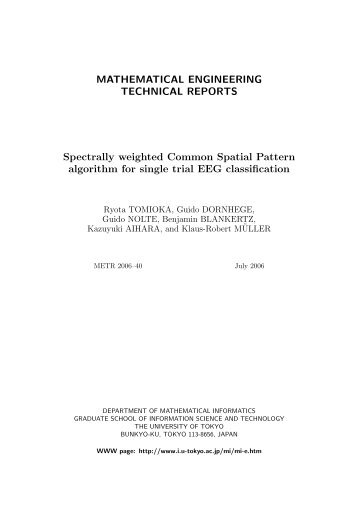 Spectrally Weighted Common Spatial Pattern Algorithm for Single ...