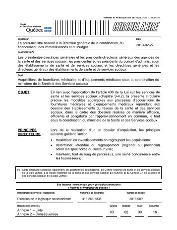 Annexe 1 – Liste Annexe 2 – Conséquences 03 02 30 16 Le sous ...