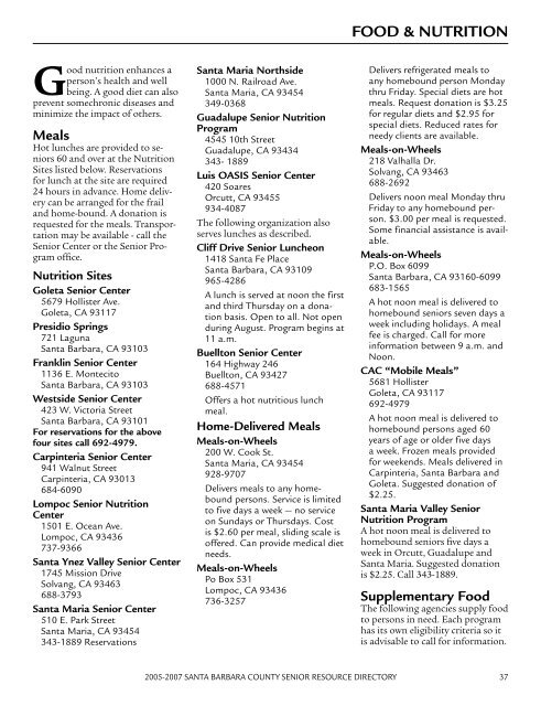 Senior Resource Directory Senior Resource Directory