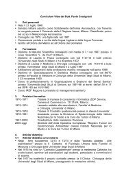 Curriculum Vitae del Dott. Paolo Crosignani 1. Dati personali ? Nato ...