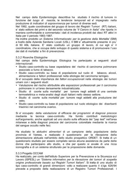 Curriculum Vitae del Dott. Paolo Crosignani 1. Dati personali ? Nato ...
