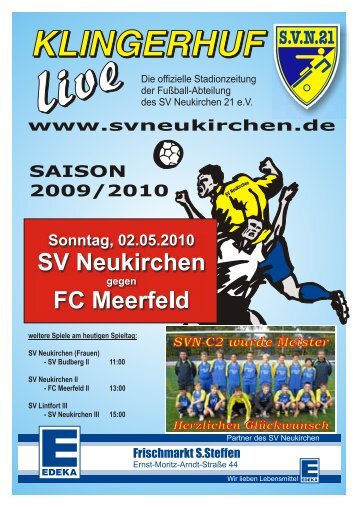 Stadionheft Nr. 10 vom 02.05.10 - SV Neukirchen - SV Neukirchen ...
