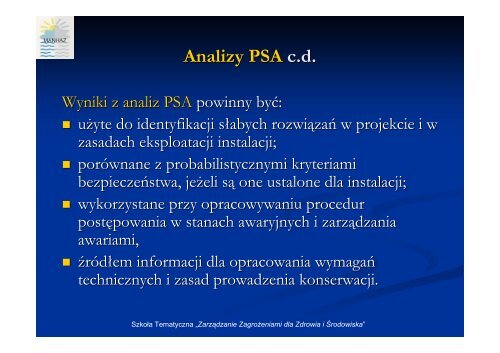 Podstawy analiz bezpieczeństwa - MANHAZ