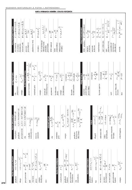 EGZAMIN MATURALNY Z FIZYKI I ASTRONOMII