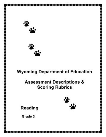 Reading Assessment Descriptions-Rubrics Grade 3 - Wyoming ...